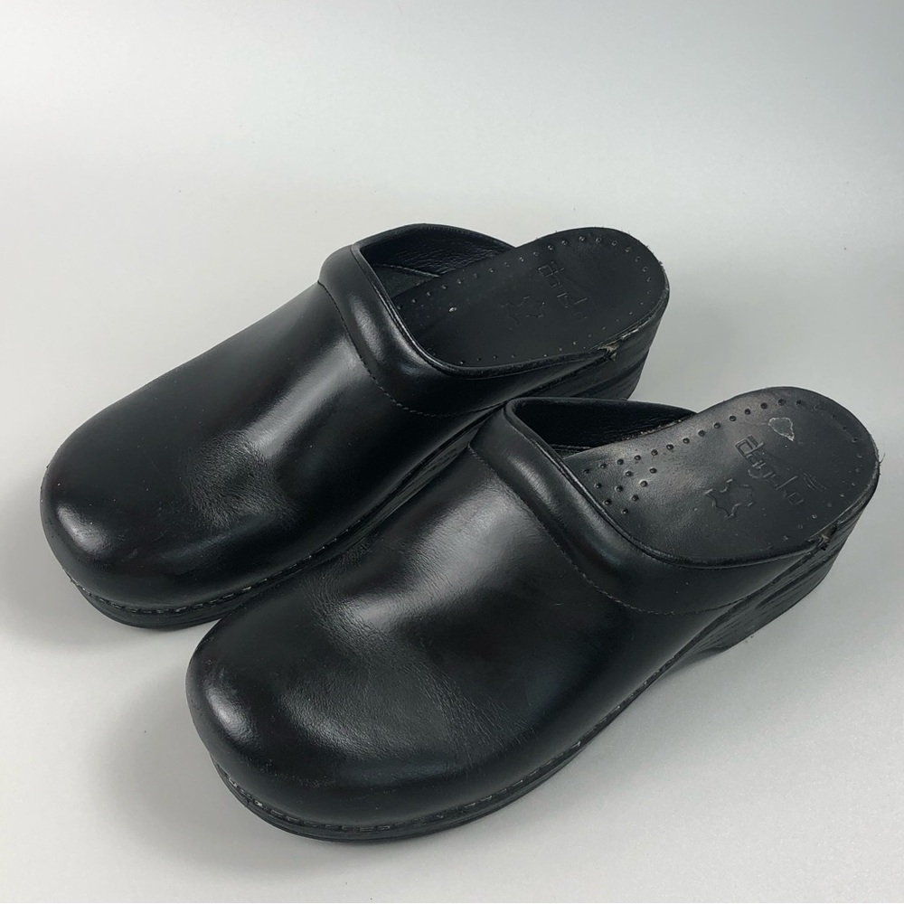 Dansko Women’s Black Leather Slide Mules Clogs Size 9.5 - Picture 7 of 12
